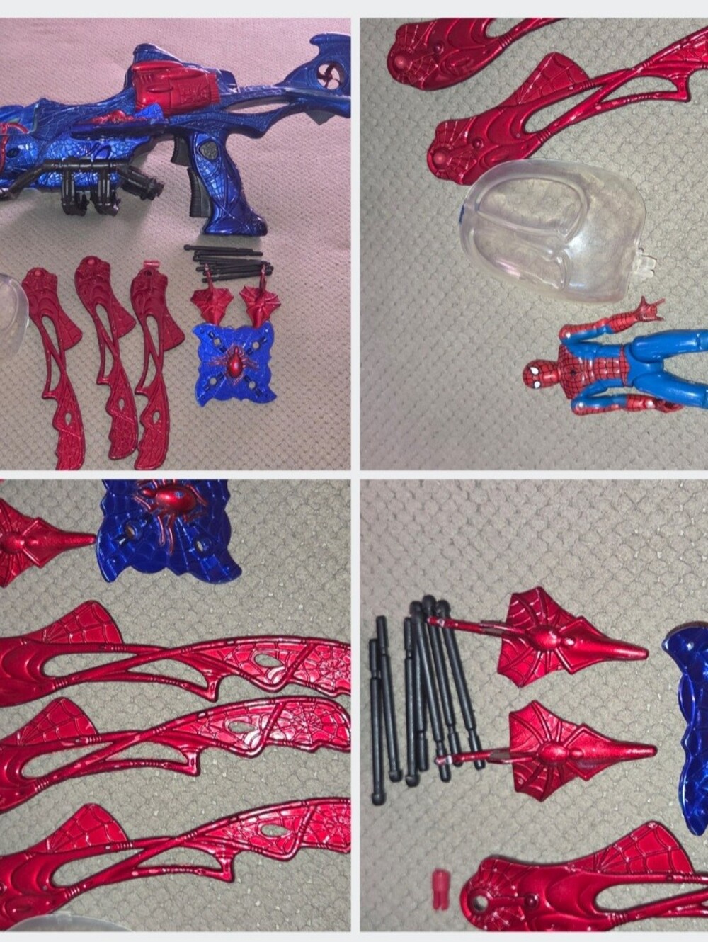 Spidey Web Copter Rare 2003 Toy Biz With 1992 Spiderman Action Figure - Picture 5 of 16